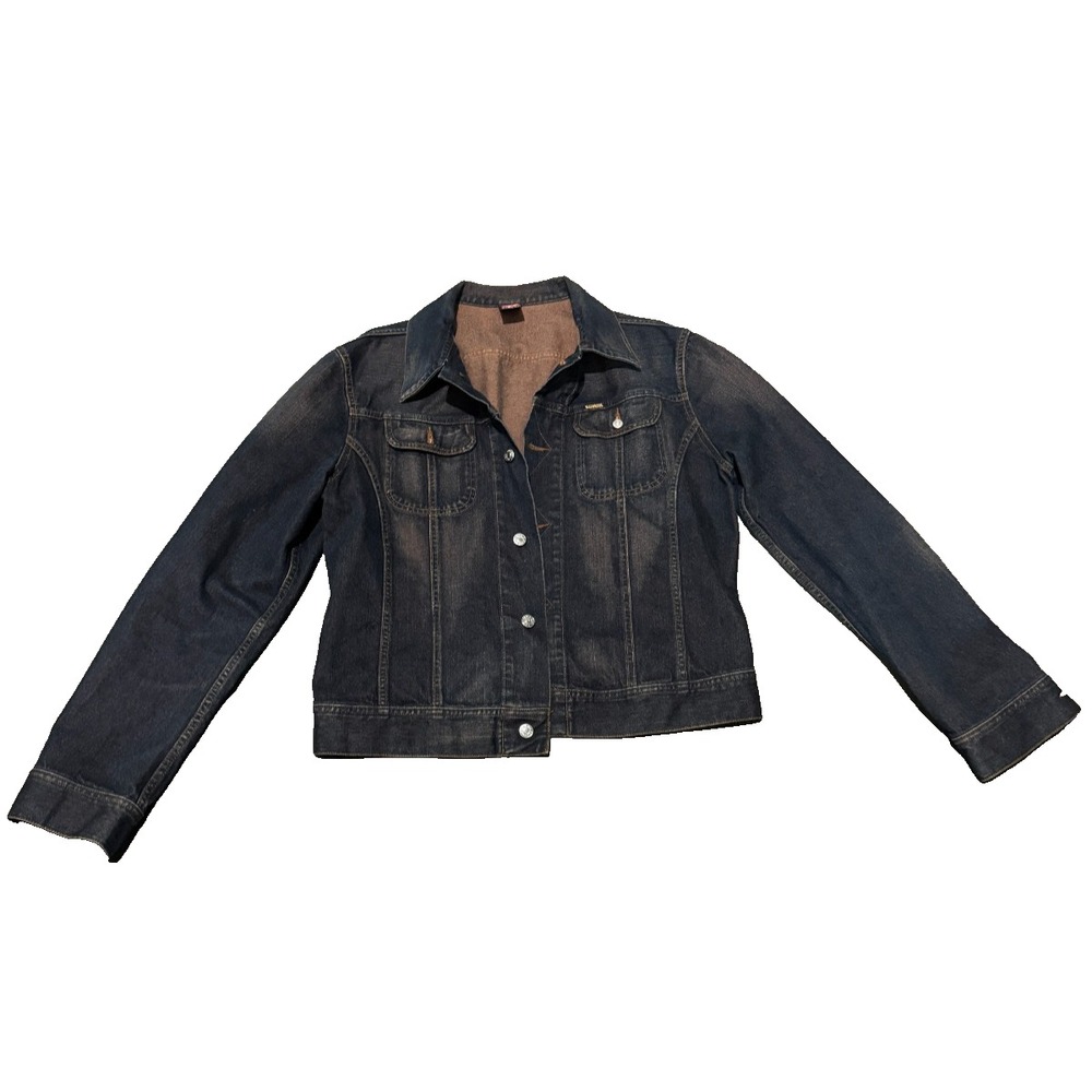 Diesel Denim Trucker Jacket Dark Blue Extra Large Indigo Wash Designer